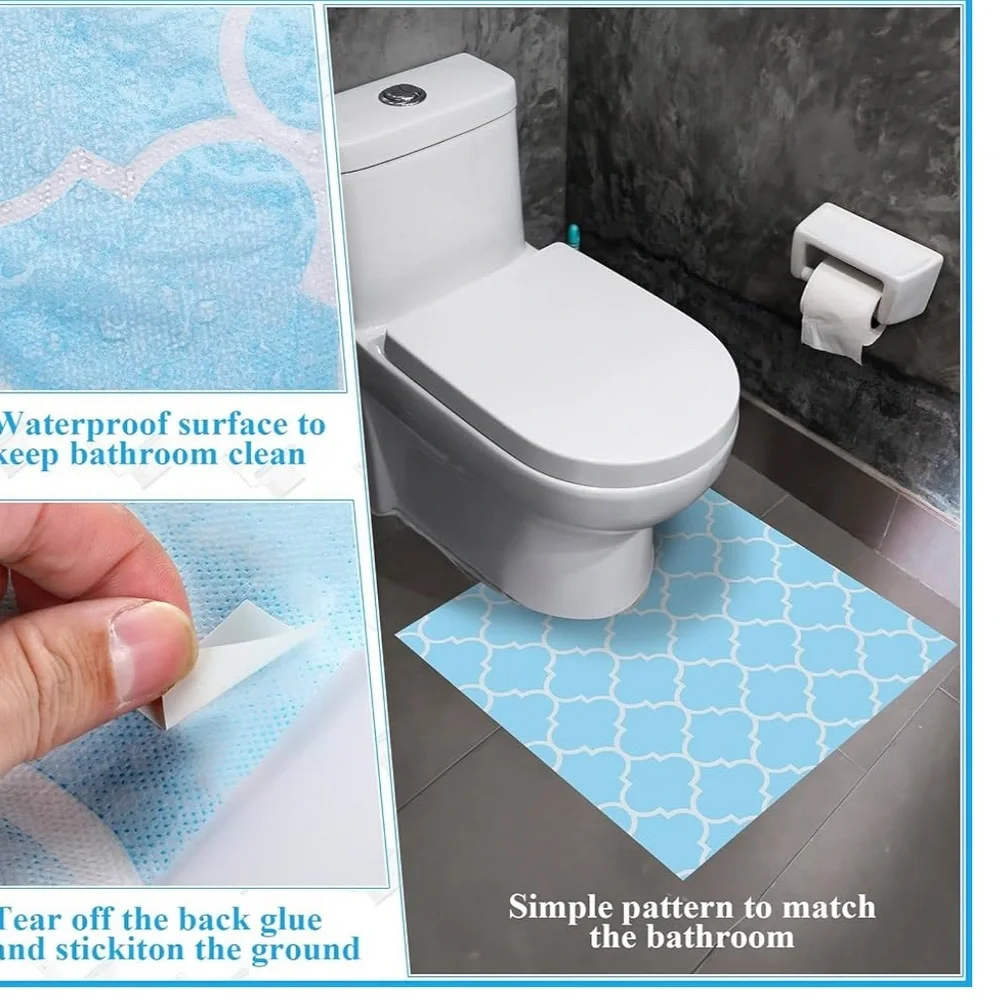 Blue Disposable Toilet Mats - 50 Pack new adult kids new u4
